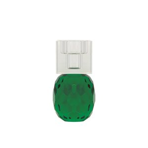HOUSE OF SANDER Bellis lysestage - grøn og klar glas