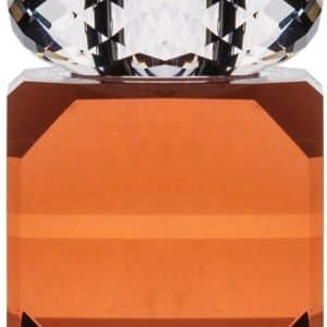 Daisy, Lysestage til kronelys, Glas by House of Sander (H: 10 cm. B: 6 cm. L: 6 cm., Orange)