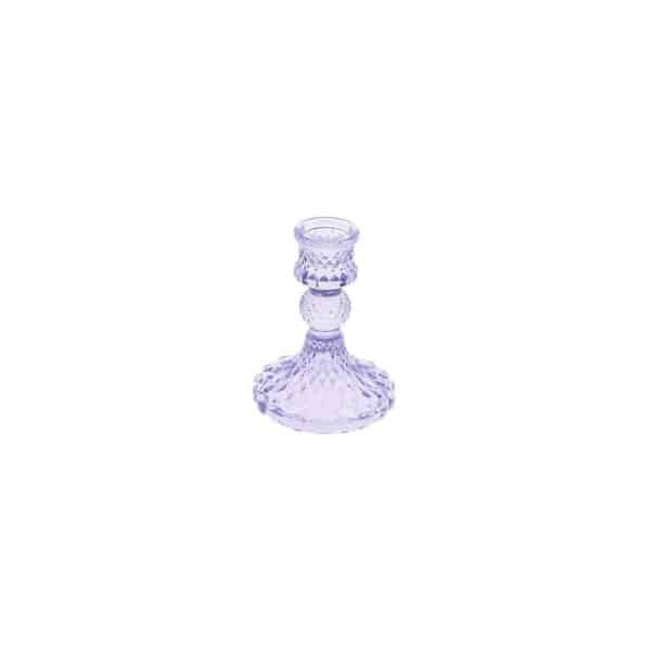 Antik Glas Lysestage Lavendel