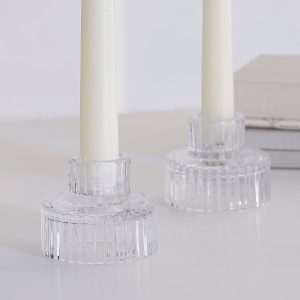 Glas Lysestager Klar