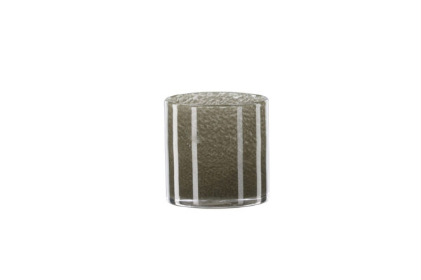 VENTURE DESIGN Glora lysestage, rund - grøn glas (Ø10x10H)