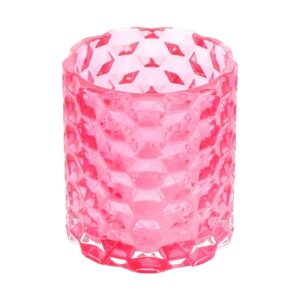 Facetteret Glas Lysestage Pink