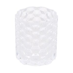 Facetteret Glas Lysestage Transparent