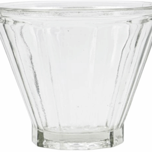Fyrfads- og lysestage House Doctor Fren håndlavet klar glas Ø11,5 cm H9 cm