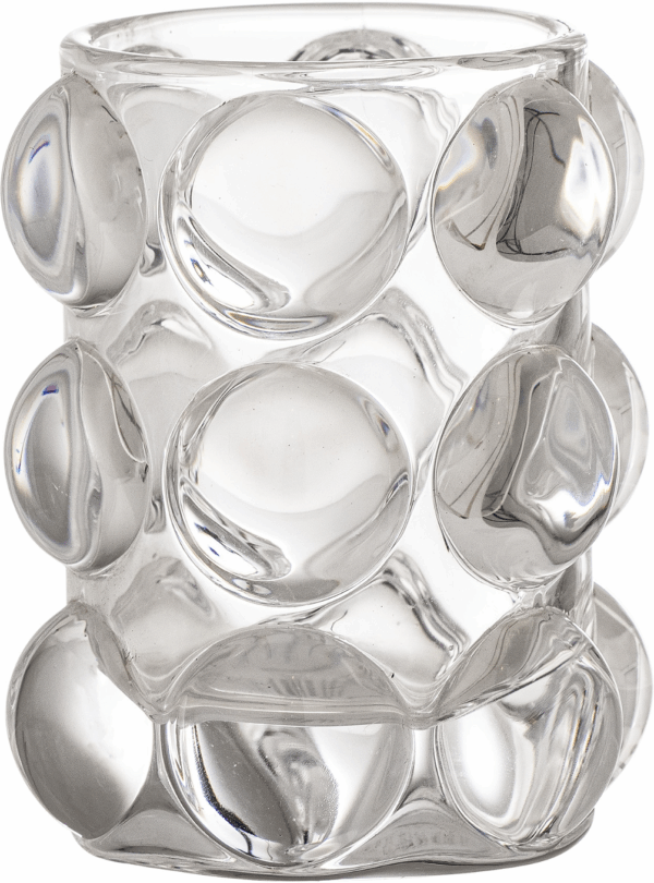 Fyrfadsstage Bloomingville Deni lysestage i klart glas Ø8,5 x H10 cm