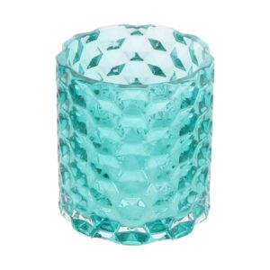 Krystal Glas Lysestage Blågrøn