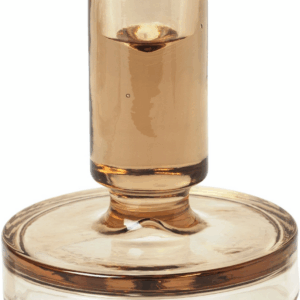 Lysestage Broste Copenhagen Petra glas Ø10 x H11 cm orange/klar
