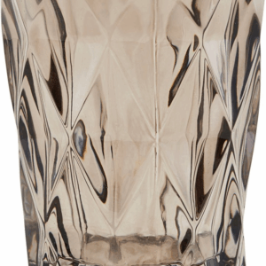 Lysestage House Doctor Facet brun glas Ø8,25 x H9,8 cm