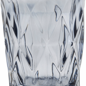 Lysestage House Doctor Facet grå glas Ø8,3 x H9,8 cm