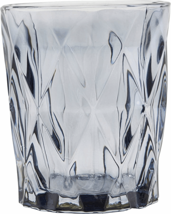 Lysestage House Doctor Facet grå glas Ø8,3 x H9,8 cm