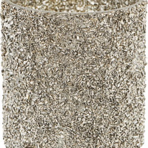Lysestage House Doctor Gliz i glas, sølv, Ø6,5 x H8 cm