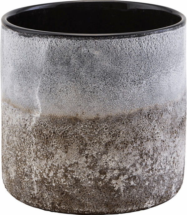 Lysestage House Doctor Rock Ø15 x H16 cm lysegrå glas