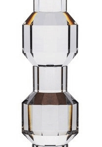Lysestage House of Sander Iris i hvidt glas H18 cm skulpturel retro art deco