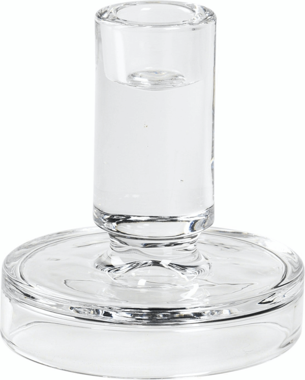 Lysestage i glas Broste Copenhagen Petra Ø10 x H11 cm klar