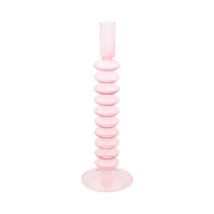 Tourbillon Glas Lysestage Rosa