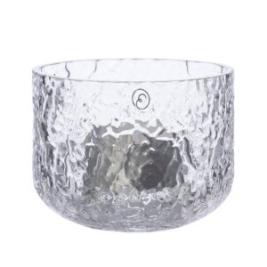 Ernst Lysestage 6 cm, mønstret glas