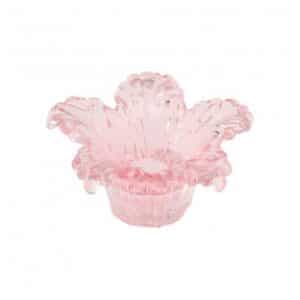 Åkande Glas Lysestage Lyserød