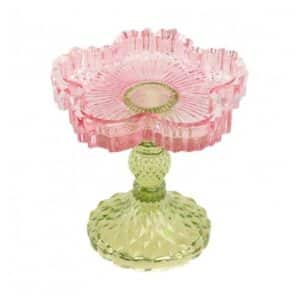 Åkande Glas Lysestage På Fod