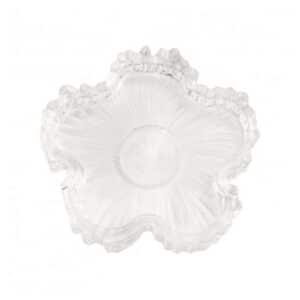 Blomstret Glas Lysestage Klar