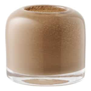 HOUSE NORDIC lysestage - brun mundblæst glas (H:7,5)