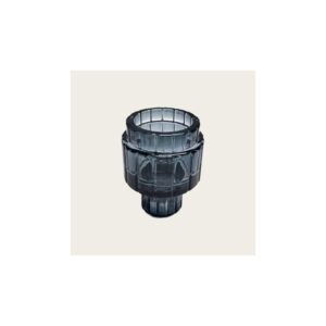 Glas Lysestage Mørkeblå