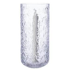 Ernst Lysestage 25 cm, mønstret glas